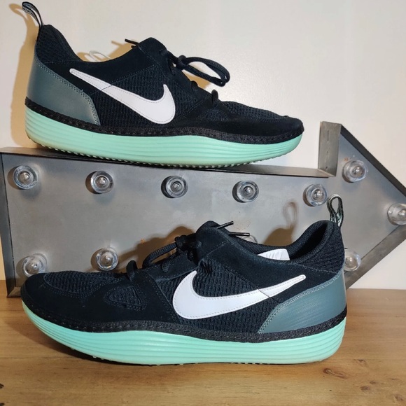 Nike Other - Nike Solarsoft Running Shoes Mens Size 11 US Black Bomber Grey Teal 631409-010